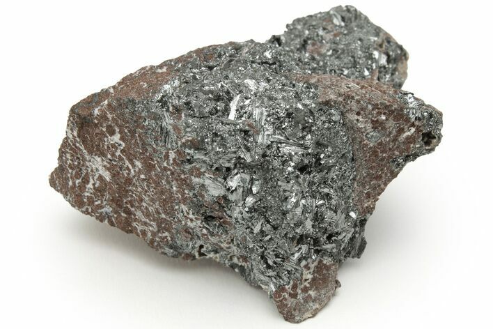 Metallic, Needle-Like Pyrolusite Crystals - Morocco #218097
